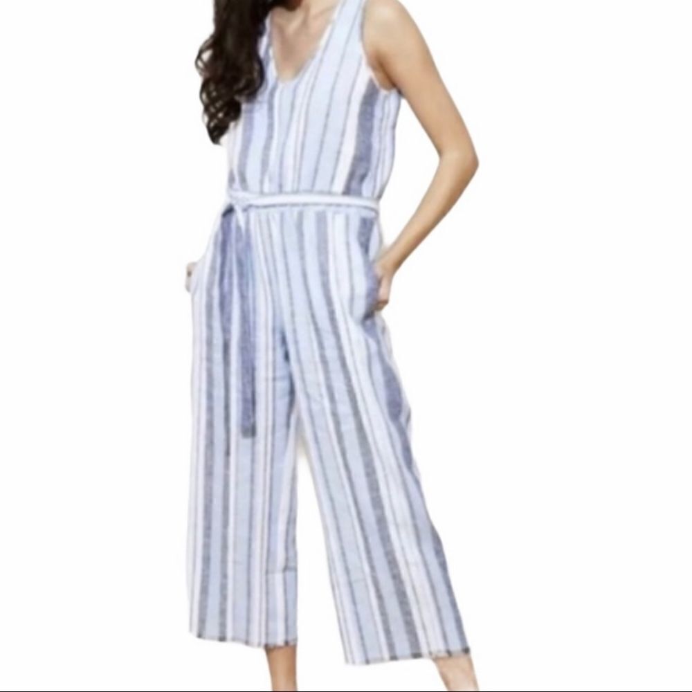 Cloth & Stone stripe sleeveless jumpsuit size small